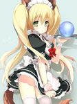  animal_ears elin emily maid pantsu tail tera_online thighhighs 