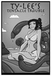  1girl avatar:_the_last_airbender avatar_the_last_airbender breasts cleavage clumzor clumzor, comic swimsuit tentacle ty_lee 