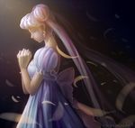  bishoujo_senshi_sailor_moon closed_eyes double_bun dress earrings from_side hands_clasped jewelry kaminary long_hair md5_mismatch nape own_hands_together praying princess_serenity profile puffy_short_sleeves puffy_sleeves resized short_sleeves signature silver_hair solo tsukino_usagi twintails upscaled white_dress wind 