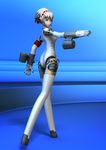  3d aegis_(persona) android black_long_tail blonde_hair blue_eyes hairband highres persona persona_3 pose solo 
