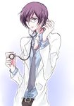  bad_id bad_pixiv_id code_geass doctor glasses kanai_(mahoro) lelouch_lamperouge male_focus necktie solo stethoscope 