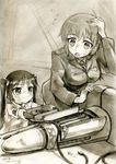  bad_id bad_pixiv_id charlotte_e_yeager dated francesca_lucchini kisetsu monochrome multiple_girls sepia sketch strike_witches traditional_media world_witches_series 