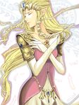  artist_request bandages blonde_hair closed_eyes earrings elbow_gloves frown gloves jewelry long_hair pointy_ears princess_zelda solo the_legend_of_zelda the_legend_of_zelda:_twilight_princess tiara 