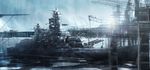  bad_pixiv_id battleship military military_vehicle no_humans original power_black ship warship watercraft 