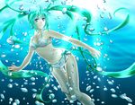  bad_id bad_pixiv_id bikini blue_eyes bubble green_hair hatsune_miku long_hair ren_lowol solo swimsuit twintails underwater vocaloid 