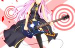  b.c._rich bad_id bad_pixiv_id bare_arms bare_shoulders feet_out_of_frame guitar head_out_of_frame instrument long_hair megurine_luka midriff music no_armwear pink_hair playing_instrument sleeveless solo standing thighhighs ume_yumi very_long_hair vocaloid 
