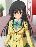  :t artist_request black_hair blush kotegawa_yui school_uniform solo to_love-ru tsundere 