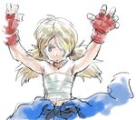  abel_(street_fighter) bare_shoulders blonde_hair blue_eyes clothes_around_waist concept_art dougi fighting_stance fingerless_gloves gloves hair_over_one_eye hands_up long_hair low_twintails lowres male_focus matsuda_(matsukichi) otoko_no_ko sarashi solo street_fighter street_fighter_iv_(series) twintails younger 