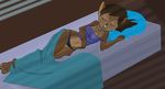  bed bedroom brown_fur dutch_angle eightysix female fur mammal mouse night original_character rodent sleeping underwear whiskers 