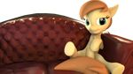  brown_hair button's_mom buttons_mom_(mlp) cgi equine female green_eyes hair hi_res horse looking_at_viewer mammal my_little_pony mynokiarules plain_background pony smile sofa solo source_filmmaker teeth transparent_background 