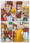  brown_fur chip_&#039;n_dale_rescue_rangers chip_'n_dale_rescue_rangers chipmunk clothing comic dale_(cdrr) dialog disney dress female fur gadget_hackwrench leggings legwear male mammal mouse palcomix pussy rodent shirt skirt tanya text 