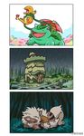  arcanine canine charmander comic fire happy ludicolo male mammal nintendo pok&eacute;mon raining sky sleeping venusaur video_games 真吉 