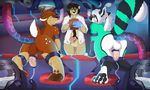  4_toes all_fours anal anal_insertion anal_penetration anthro antlers anus balls barefoot bear black_hair black_pawpads black_sclera blue_eyes bottomless brown_fur butt canine cervine cheek_bulge claws coat cock_pointing_towards_viewer cum cum_string cyan_eyes deer erection evil feline fox fur garter gay girly gloves glowing glowing_eyes green_fur grin group hair hi_res hooves horn humanoid_penis hybrid insertion jayce jora kabier licking licking_lips lion looking_back male mammal markings mechanical nude oral panda penetration penis penis_milking penis_tentacles pubes raised_tail red_eyes rubber_gloves socks_(marking) spitroast standing tan_fur tentacles thick_thighs tongue white_hair 