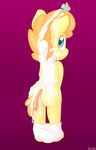  anthro anthrofied blue_eyes butt cub cum cum_on_body diaper equine excessive_cum female friendship_is_magic fur hair horse lamiaaaa looking_back mammal my_little_pony orange_hair pony pumpkin_cake_(mlp) pussy solo yellow_fur young 