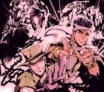  bad_id bad_pixiv_id dark_skin dark_skinned_male dekopin08 dog drawr hermit_purple iggy_(jojo) jojo_no_kimyou_na_bouken joseph_joestar magician's_red male_focus mohammed_avdol multiple_boys plant stand_(jojo) stardust_crusaders the_fool vines 