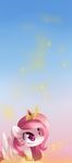  bookmark clasherz crown day equine female friendship_is_magic glowing gold horn horse magic mammal my_little_pony necklace pony princess_celestia_(mlp) purple_eyes sky solo sparkles winged_unicorn wings 