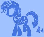  blue_theme cutie_mark equine female friendship_is_magic hair horn horse mammal monochrome my_little_pony pony rarity_(mlp) side_view smile unicorn 