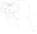  anthro balls big_balls big_breasts black_and_white blowing blowing_up breasts canine cock_inflation cub dog dragon female heros_(character) huge_breasts huge_penis hyper inflation mammal massive monochrome muscle_growth muscle_inflation muscles penis tehsean young 