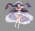  ass_visible_through_thighs barefoot book bow capelet crescent dress grey_background groin hair_bow hair_ornament hat highres long_hair mob_cap open_mouth panties patchouli_knowledge pentagram purple_eyes purple_hair robe short_sleeves sidelocks simple_background solo thigh_gap touhou underwear white_panties wind wind_lift zhu_fun 