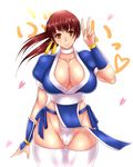  1girl breasts cleavage dead_or_alive huge_breasts kasumi kasumi_(doa) large_breasts ponytail smile solo tecmo v 