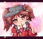  bad_id bad_pixiv_id blush brown_eyes brown_hair food heart heart-shaped_pupils kantai_collection letterboxed looking_at_viewer mouth_hold pocky ryuujou_(kantai_collection) short_hair smile solo symbol-shaped_pupils twintails visor_cap zipang_(zip@ng_works) 