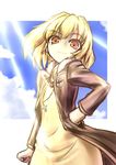  blonde_hair borrowed_character hand_on_hip haruo_(hs-att) highres looking_at_viewer original smile solo 