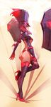  ass boots bow_(bhp) breasts c-string commentary_request elbow_gloves gloves hat high_heel_boots high_heels highres jakuzure_nonon kill_la_kill long_hair medium_breasts pink_eyes pink_hair shako_cap short_hair sidelocks smile solo speaker spoilers symphony_regalia thigh_boots thighhighs underboob 