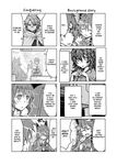  1girl animal_ears blush comic fox_ears fox_tail glasses greyscale hard_translated highres log_horizon monochrome nureha sasakamakue screen shiroe tail 