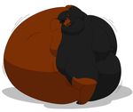  bloated canine dog fat_ass fur hectorthewolf inflation male mammal obese overweight plain_background roscoe solo white_background 
