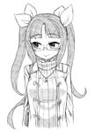  alternate_costume bad_id bad_pixiv_id bag bespectacled blush breasts casual glasses greyscale hair_ribbon handbag i-19_(kantai_collection) jewelry kantai_collection labcoat long_hair medium_breasts monochrome necklace ribbon solo takatsu_keita twintails 