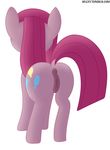  absurd_res animal_ears anus butt cutie_mark equine female feral friendship_is_magic fur hair hi_res horse long_hair mammal my_little_pony nude pink_fur pink_hair pinkie_pie_(mlp) plain_background pony presenting presenting_hindquarters pussy solo 