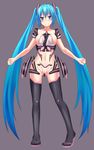  absurdres aqua_eyes aqua_hair bad_id bad_pixiv_id boots c-string hatsune_miku highres jaku_denpa long_hair navel solo thigh_boots thighhighs twintails vocaloid 