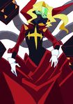  blonde_hair gloves iori_shirou kajikawa_(mekeko) kill_la_kill long_hair male_focus mask ponytail solo spoilers tailor_regalia visor 