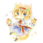  alice_margatroid animal_ears blonde_hair blue_eyes blush bow cat_ears cat_tail chibi clover clover_hair_ornament doll flower four-leaf_clover four-leaf_clover_hair_ornament hair_bow hair_ornament hairband hourai_doll long_hair multiple_girls open_mouth paws ribbon shanghai_doll short_hair smile tail touhou yasiro |_| 