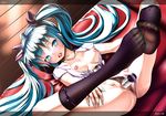  2014 aqua_eyes aqua_hair blush breasts censored dildo dildo_under_panties hatsune_miku jewelry jixing_renou kneehighs long_hair looking_at_viewer masturbation medium_breasts nail_polish necklace nipples panties pussy pussy_juice solo tongue twintails underwear very_long_hair vibrator vibrator_under_clothes vibrator_under_panties vocaloid 