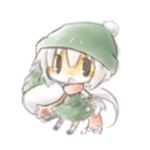  black_eyes blush chibi hat katana konpaku_youmu konpaku_youmu_(ghost) lowres open_mouth scarf shimamura_youmu short_hair silver_hair sword touhou weapon yasiro 