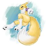  chest_tuft claws digimon eruruutail female fur pussy renamon tuft yellow_fur 