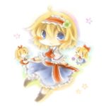  alice_margatroid blonde_hair blue_eyes blush bow chibi clover clover_hair_ornament doll flower four-leaf_clover four-leaf_clover_hair_ornament hair_bow hair_ornament hairband hourai_doll long_hair multiple_girls open_mouth ribbon shanghai_doll short_hair smile touhou yasiro |_| 