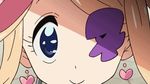  1girl animated animated_gif blonde_hair blue_eyes earrings eyepatch female harime_nui jewelry kill_la_kill smile solo 