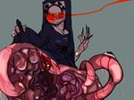  1girl blood cross double_(skullgirls) female monster nun red_eyes skullgirls solo 