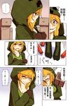  at2. bangs blonde_hair blush chinese closed_eyes comic creeparka creeper cupa_(at2.) dvddvd dynamite minecraft open_mouth orange_eyes parody sidelocks speech_bubble tears throwing tnt translated 