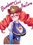  blush breasts cowboy_hat freckles fringe_trim happinesscharge_precure! hat large_breasts ogi_(torikari) precure red_haired_cure_(bomber_girls_precure)_(happinesscharge_precure!) solo 