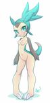  anthro anthrofied blush breasts chespin claws female green_eyes looking_at_viewer nintendo nude plain_background pok&#233;mon pok&eacute;mon small_breasts solo video_games white_background wide_hips 