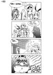  :i blush blush_stickers comic female_admiral_(kantai_collection) greyscale hairband headgear heart highres jealous kantai_collection kongou_(kantai_collection) korean long_hair military military_uniform monochrome multiple_girls naval_uniform peeking pout shimakaze_(kantai_collection) sleeping smh1069 spoken_heart translated uniform 