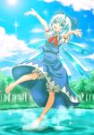 bad_id bad_pixiv_id barefoot blue_eyes blue_hair cirno feet is_ii solo touhou wings 