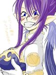  blue_eyes blush breast_lift breasts cleavage gloves judith large_breasts mega_milk pointy_ears purple_hair quality solo tales_of_(series) tales_of_vesperia third-party_edit 