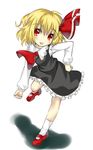  :p blonde_hair hair_ribbon hand_on_hip red_eyes ribbon rumia solo takehito tongue tongue_out touhou 