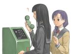  ? atlach-nacha b_suke corded_phone hirasaka_hatsune miyama_kanako multiple_girls payphone phone 