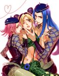  2girls bad_id bad_pixiv_id genderswap genderswap_(mtf) heart heart_of_string jojo_no_kimyou_na_bouken kuujou_jolyne matsuo_shin midriff multiple_girls narciso_anasui parody shoujo_kakumei_utena stone_ocean 