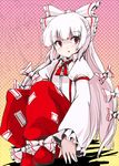  :o bow fa_no_hito fujiwara_no_mokou sitting solo touhou 